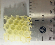 Measuring one sq inch of honeycomb